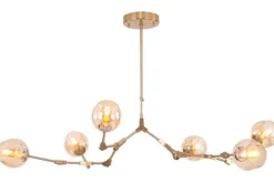 New Toms Luxury Lights Plafondlamp 6-lichts Messing Cas