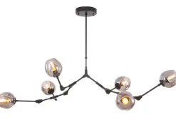 Toms Luxury Lights Plafondlamp^Plafondlamp 6-lichts Zwart Cas