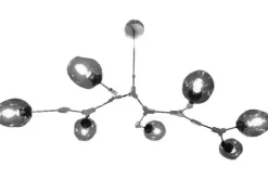 Toms Luxury Lights Plafondlamp^Plafondlamp nikkel 7-lichts Cas