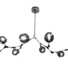 Toms Luxury Lights Plafondlamp^Plafondlamp nikkel 9-lichts Cas