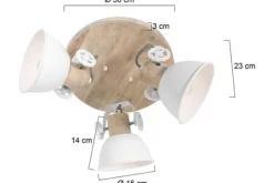 Steinhauer Plafondlamp 3036W Gearwood Mexlite
