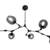 Toms Luxury Lights Plafondlamp^Plafondlamp zwart 7-lichts Cas