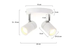 Steinhauer Plafondlamp^Plafondspot 2487W Upround Mexlite