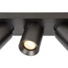 Lucide Spots|Plafondlamp^Plafondspot Zwart Staal Nigel