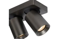 Lucide Spots|Plafondlamp^Plafondspot Zwart Staal Nigel