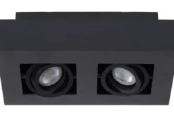 Outlet Lucide Plafondspot Zwart Xirax