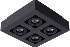 Clearance Lucide Plafondspot Zwart Xirax