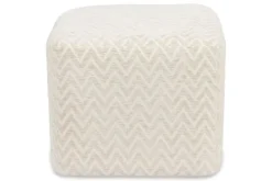 Richmond Interiors Poefen^Poef 216375 Beige Chevron Ciela