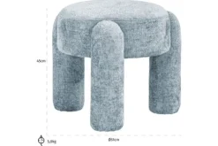 Richmond Interiors Poefen^Poef 212317 Light Blue Chenille Holly