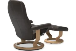 Stressless Relaxstoelen|Draaifauteuils^Relaxfauteuil + hocker Consul Classic |