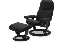 Stressless Relaxstoelen|Draaifauteuils^Relaxfauteuil + hocker Consul Classic |