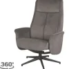 Relaxstoelen|Draaifauteuils^Relaxfauteuil Antraciet Cosmo CH-73.023 Bergen