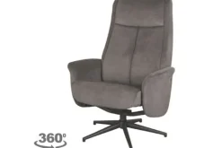 Relaxstoelen|Draaifauteuils^Relaxfauteuil Antraciet Cosmo CH-73.023 Bergen