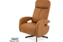 Relaxstoelen|Draaifauteuils^Relaxfauteuil Cognac CM-55.045 Esbjerg