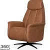 Label51 Relaxstoelen|Draaifauteuils^Relaxfauteuil Cognac SX-84.014 Oslo