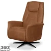 Label51 Relaxstoelen|Draaifauteuils^Relaxfauteuil Cognac SX-84.017 Stockholm
