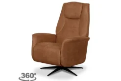 Label51 Relaxstoelen|Draaifauteuils^Relaxfauteuil Cognac SX-84.017 Stockholm