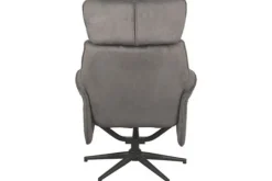 Hot Relaxfauteuil met hocker Antraciet Cosmo CH-73.027 Verdal