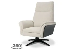 Best Label51 Relaxfauteuil met hocker Naturel DA-89.005 Zenza