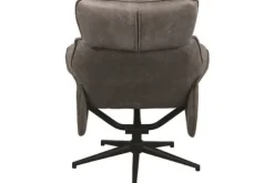 Relaxstoelen|Draaifauteuils^Relaxfauteuil met hocker Taupe Micro Suede CH-73.020 Verdal