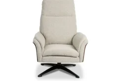 Label51 Relaxstoelen|Draaifauteuils^Relaxfauteuil met hocker Naturel DA-89.004 Zenza