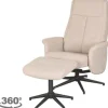 Relaxstoelen|Draaifauteuils^Relaxfauteuil met hocker Naturel Touch CH-73.010 Bergen