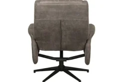 Relaxstoelen|Draaifauteuils^Relaxfauteuil met hocker Taupe Micro Suede CH-73.011 Bergen