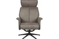 Label51 Draaifauteuils^Relaxfauteuil Taupe Micro Suede CH-73.017 Verdal