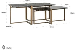 Richmond Interiors Salontafels^Salontafelset 211889 Sterling