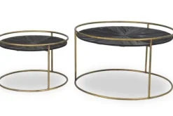 Discount PTMD Salontafelset Black wood 706936 Caly