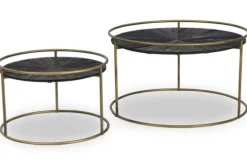 Discount PTMD Salontafelset Black wood 706936 Caly