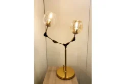 Toms Luxury Lights Tafellampen^Tafellamp 3-lichts Messing Cas