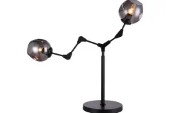 Discount Toms Luxury Lights Tafellamp 2-lichts Zwart Cas