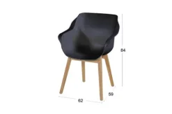 Hartman tuinmeubelen Tuinstoel Carbon Black 11.688.408 Sophie Teak