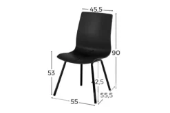 Hartman tuinmeubelen Tuinartikelen^Tuinstoel Carbon Black 11.703.008 Sophie Rondo