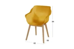 Hartman tuinmeubelen Tuinartikelen^Tuinstoel Curry Yellow 11.688.272 Sophie Teak