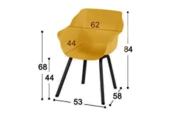 Online Hartman tuinmeubelen Tuinstoel Curry Yellow 11.680.872 Sophie Element