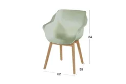 Outlet Hartman tuinmeubelen Tuinstoel French Green 11.688.247 Sophie Teak