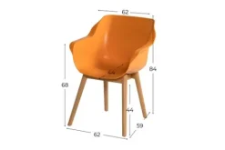 Hartman tuinmeubelen Tuinartikelen^Tuinstoel Indian Orange 11.688.234 Sophie Teak