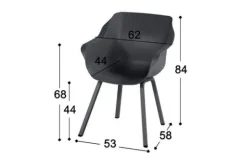 Outlet Hartman tuinmeubelen Tuinstoel Xerix 11.680.010 Sophie Element