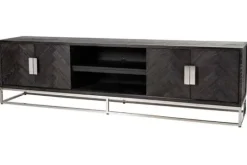 Richmond Interiors Tv-Meubels^Tv-dressoir 210230 Blackbone zilver