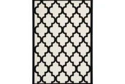 Outlet Divendo Vloerkleed 3097 Ivoor Zwart Manolya