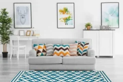 Divendo Vloerkleden^Vloerkleed 300 Wit Turquoise Now!