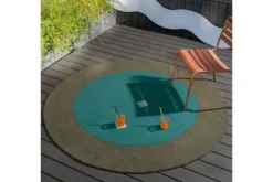 Brink & Campman Vloerkleden^Vloerkleed Festival Round Aqua 496308 Habitat |