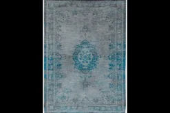 Sale Louis de Poortere Vloerkleed Grey Turquoise 8255 Fading World Medallion |