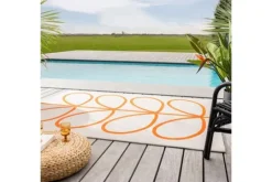 Orla Kiely Vloerkleden^Vloerkleed Persimmon 460703 Giant Lineair Stem