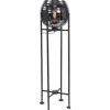 Highlight Vloerlampen^Vloerlamp Zwart Rookglas Fantasy
