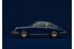 Sale Urban Cotton Wandkleed Blue Porsche