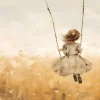 Outlet Urban Cotton Wandkleed Swinging Girl