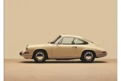 Outlet Urban Cotton Wandkleed Vintage Porsche Beige